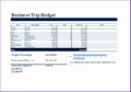 7 Business Trip Budget Template