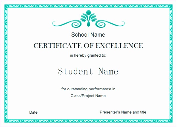 Student Excellent Certificate student excellent certificate