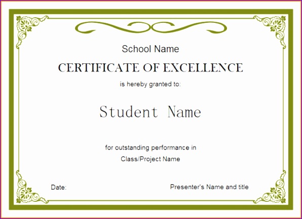 13 certificate of excellence template certificate of excellence template 12