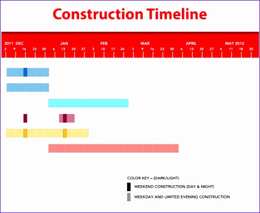 8 Construction Timeline Templates – Free Excel PDF Format Sample Blank Construction Schedule Template