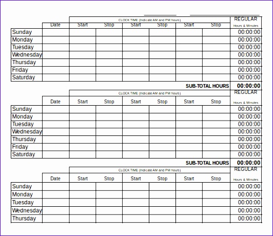 Daily Timesheet Template Download in Excel Format