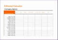 8 Editorial Calendar Template