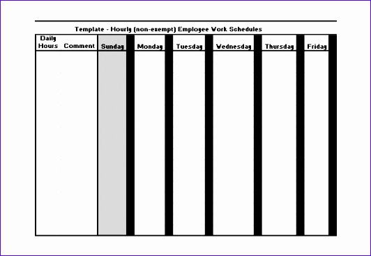 Employee Hourly Work Schedule Template Excel Download