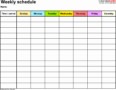 5  Excel Employee Work Schedule Template