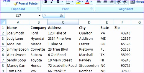 excel document mail merge x