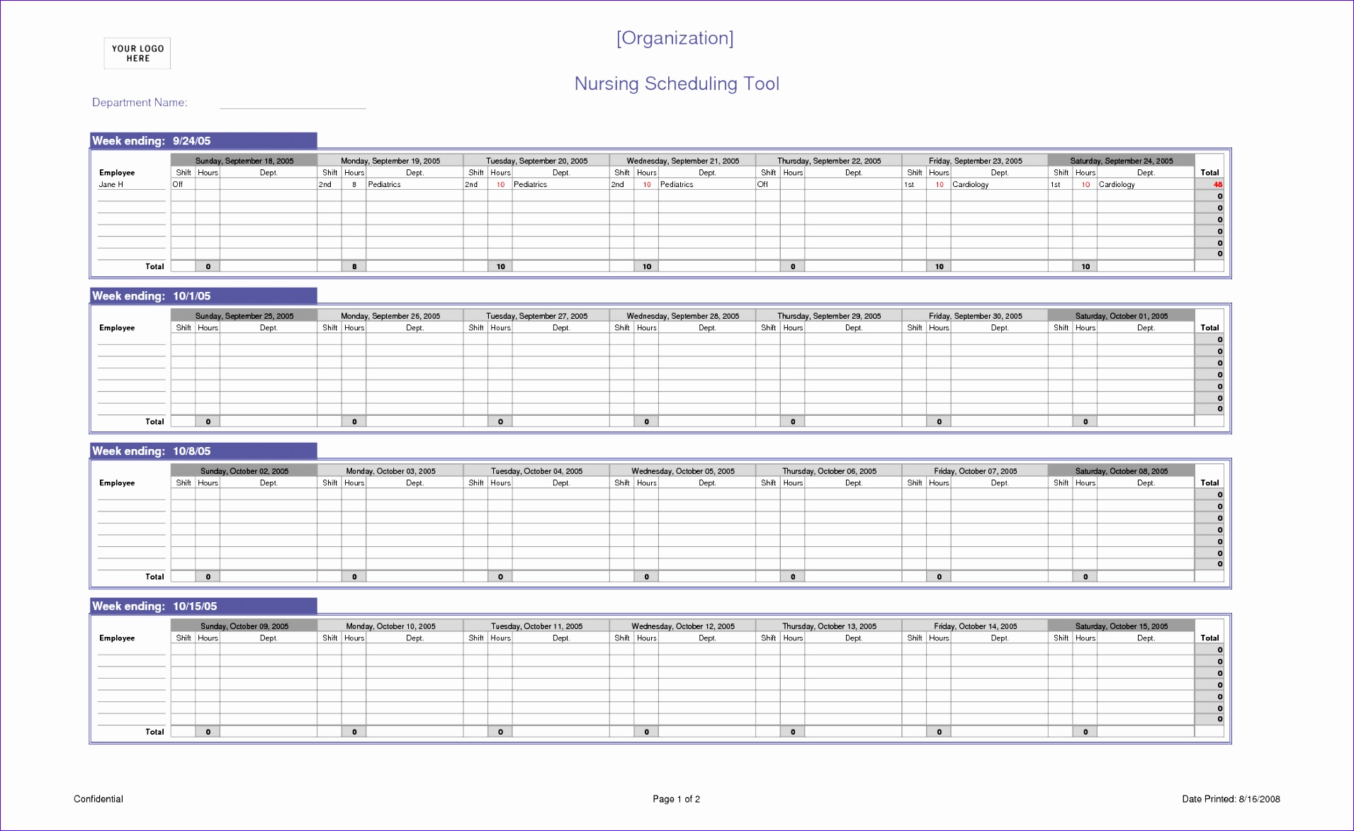 schedule spreadsheet template nursing schedule template excel KEnTRH