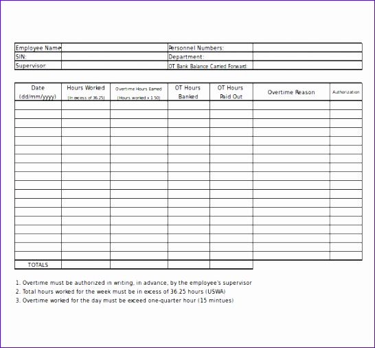Excel Timesheet Template with Formulas