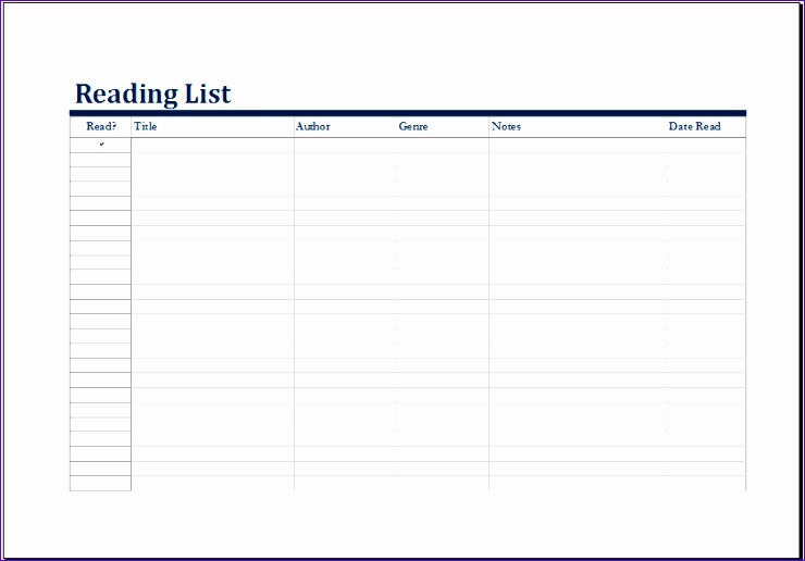 reading list