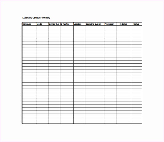 Free Download puter Inventory Template Excel Format