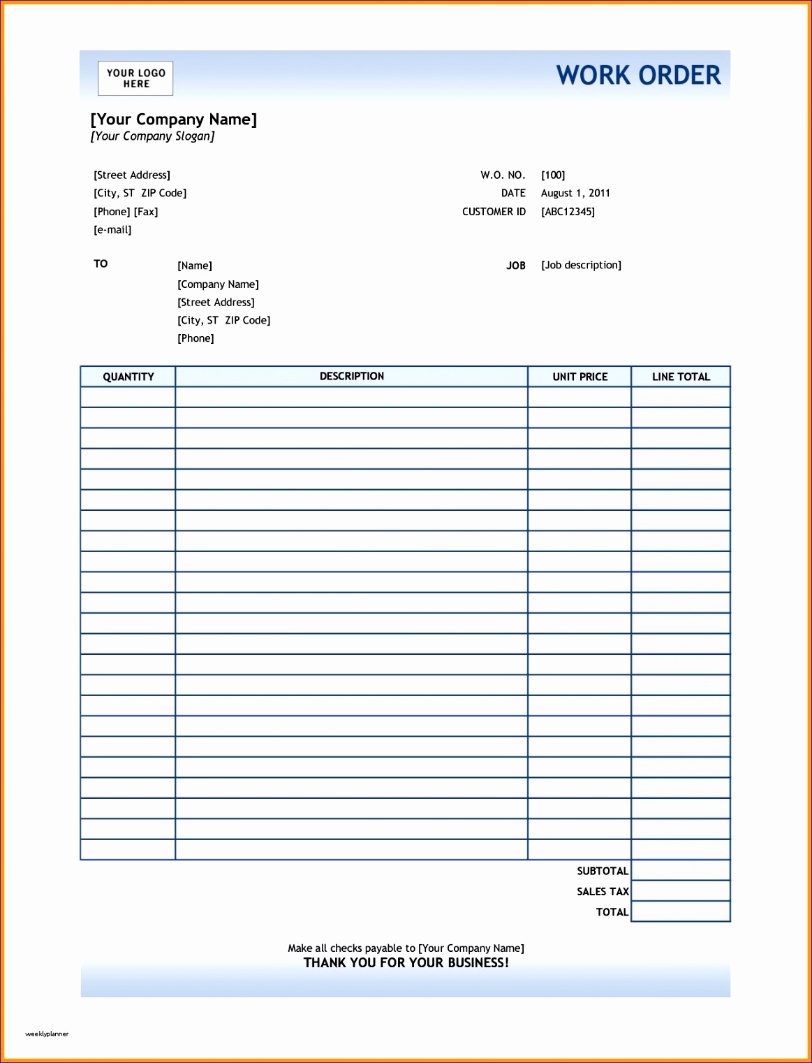 7 Job order form Template Excel - Excel Templates - Excel Templates