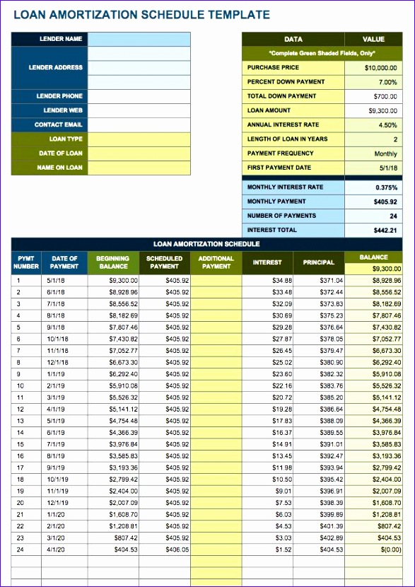 10 Monthly Amortization Schedule Excel Template Excel Templates