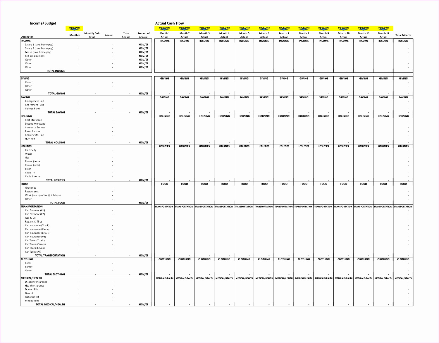 church monthly bud template