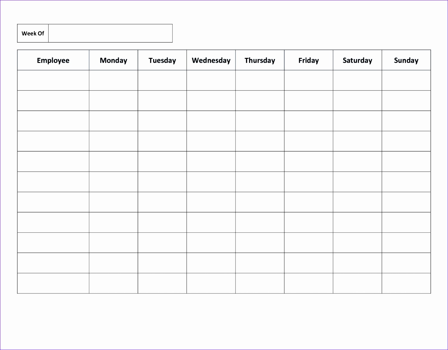 Employee Schedule Template Excel And Free Employee Schedule Maker Excel Template