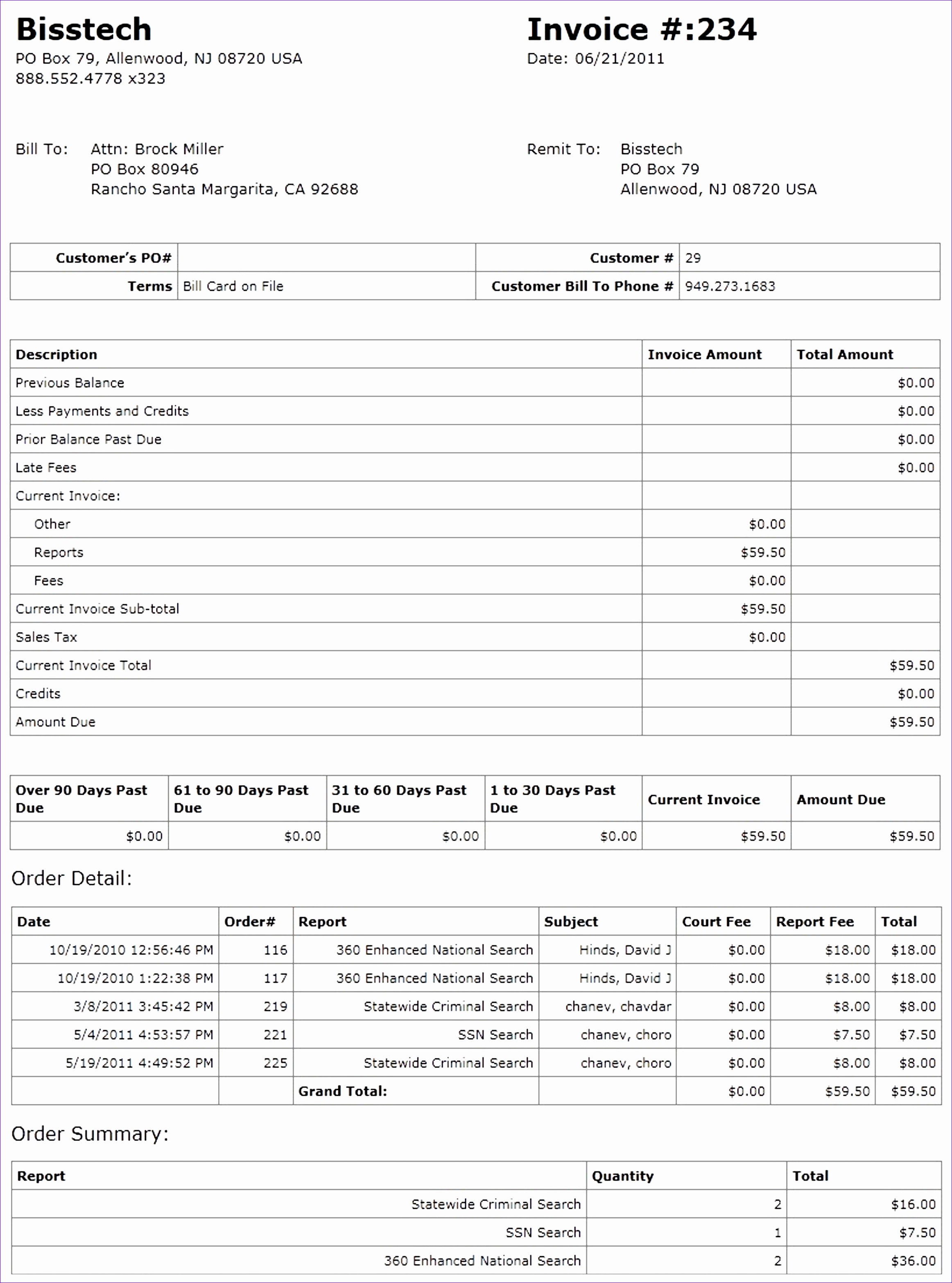 5 Monthly Invoice Template Excel Excel Templates Excel Templates