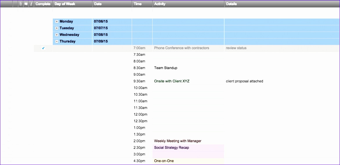 7 WeeklyScheduleTemplatesSmartsheet EN