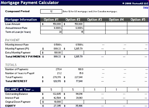 mortgage payment calculator large