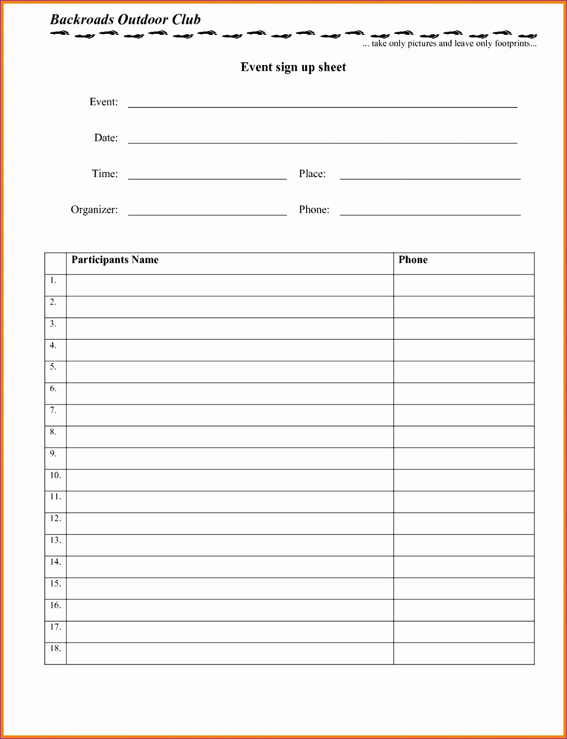 potluck signup sheet template word potluck sign up sheet word event
