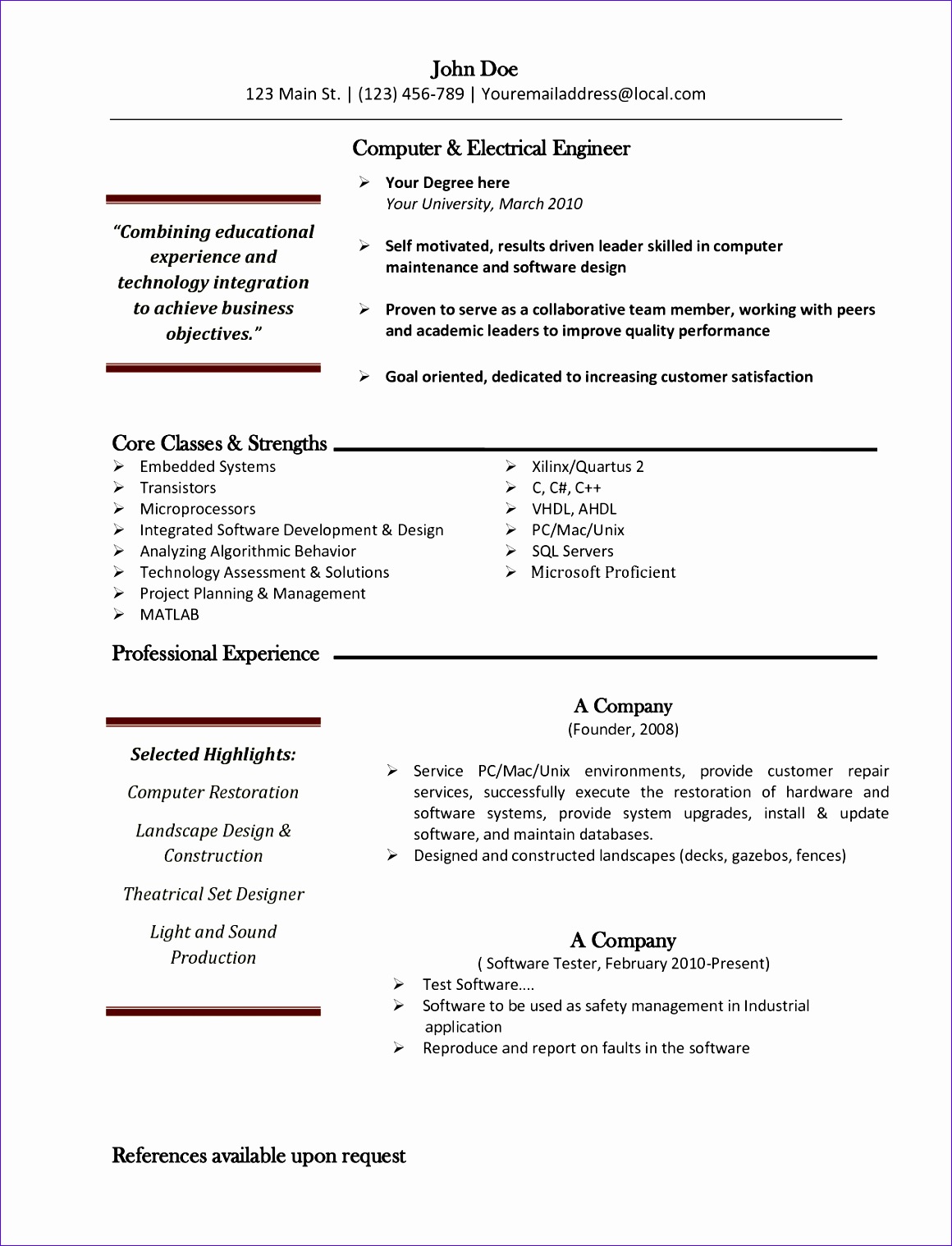 microsoft excel resume examples breakupus fascinating free resume regarding excel resume template