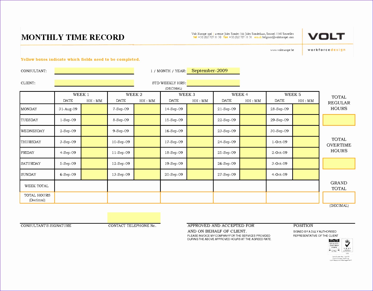 free monthly timesheet template excel