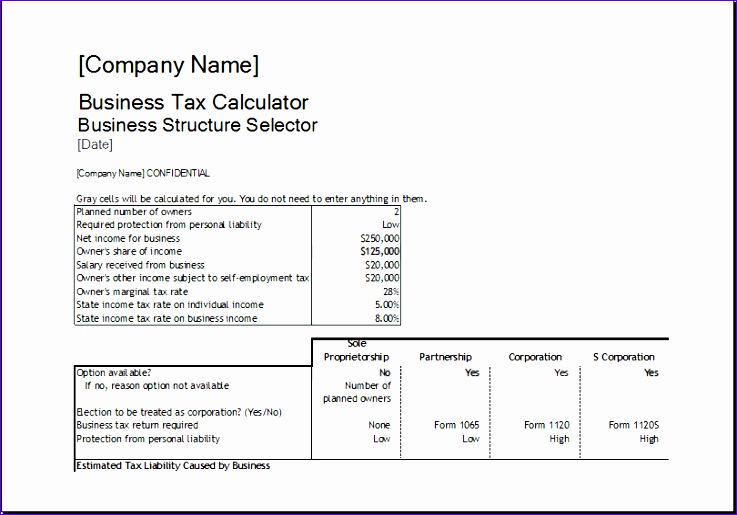 Corportate tax calculator 1