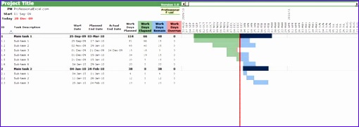 Project Manager Gantt Chart 1 0 screenshot