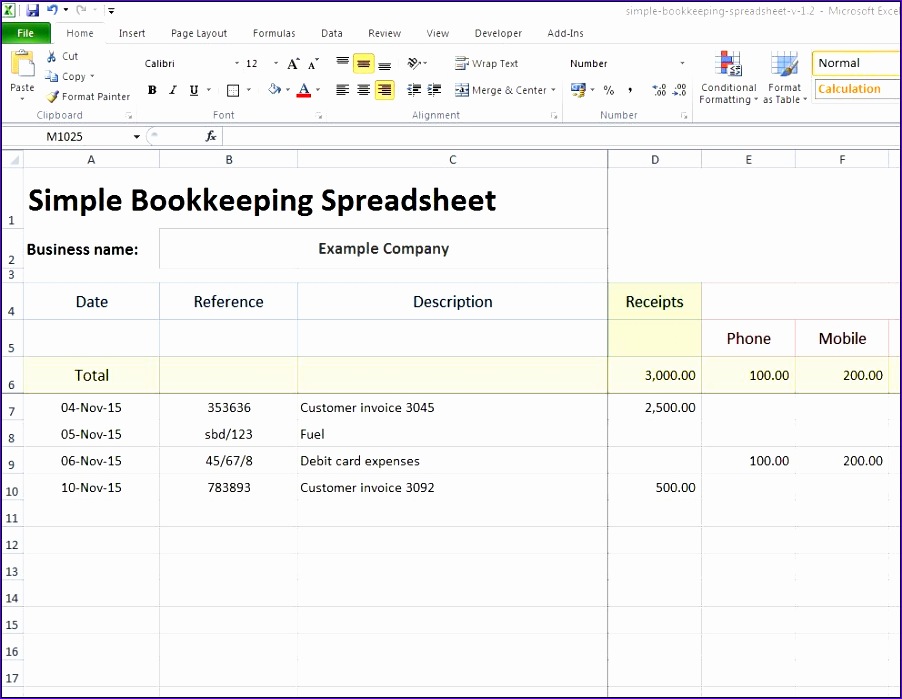 Bookkeeping For Small Business Templates