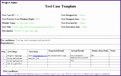 Test case example