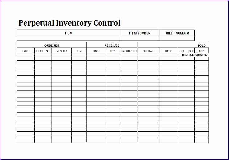 perpetual inventory control
