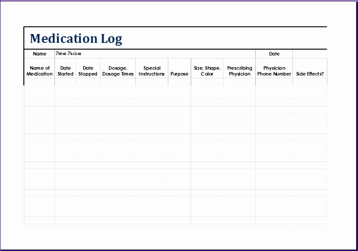 medication log