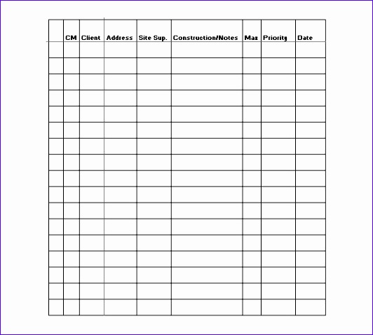 Blank Volunteer Schedule Template Free Excel Download