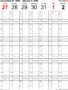 7 Week Calendar Template Excel
