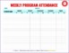 7 Weekly attendance Sheet Template Excel
