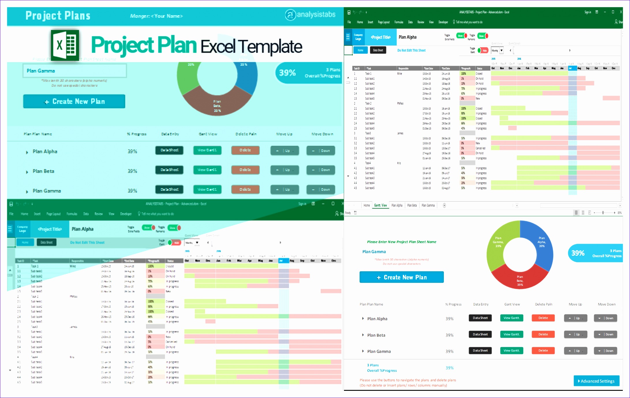 Advanced Project Plan Template Excel 1
