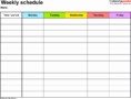 12 Year Schedule Template Excel