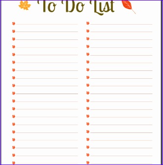 personal to do list template