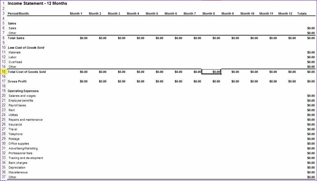 In e Statement Template For Excel 2n097 in e statement template for excel