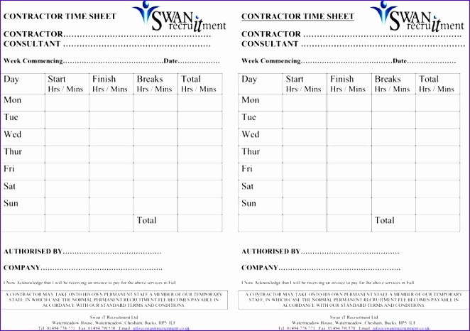 contractor timesheet templates 662466