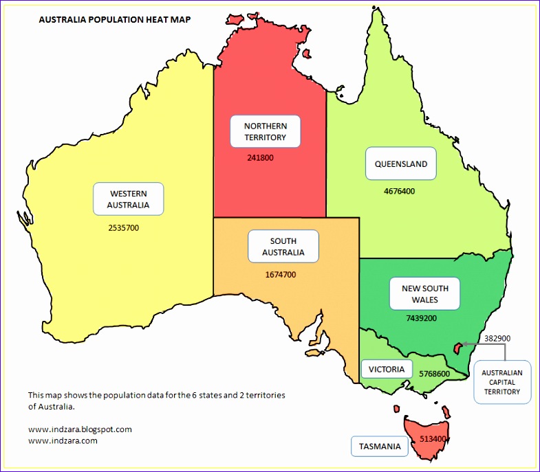 australia geographic state heat map excel template 785687