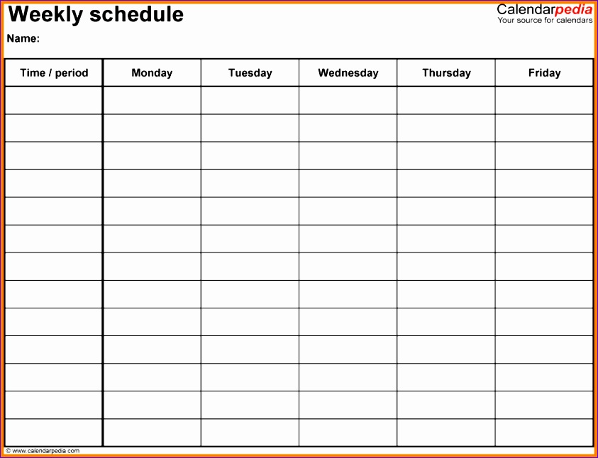 9 week planner template excel