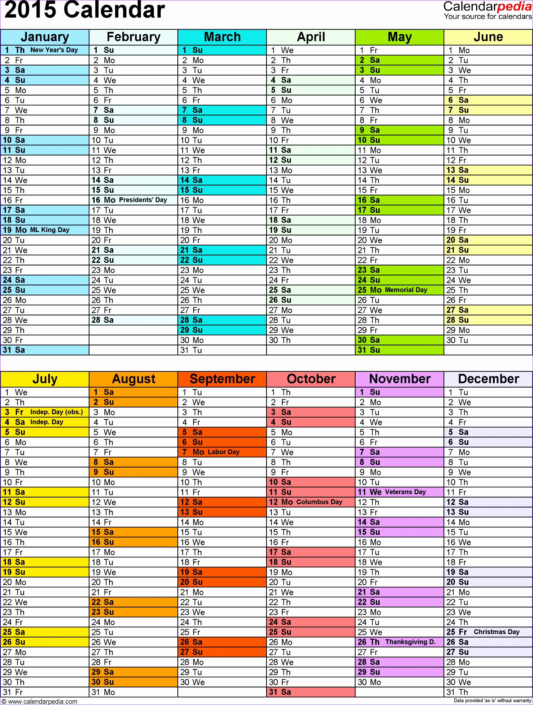 yearly schedule of events calendar template