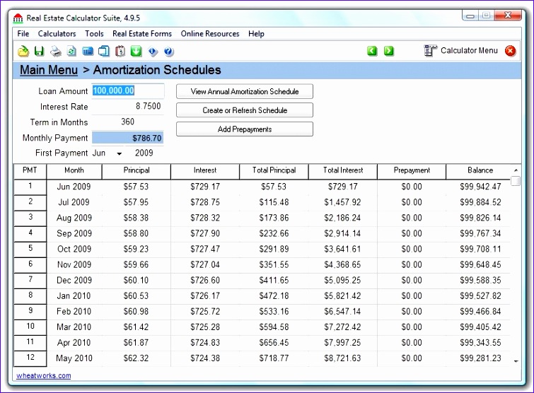 excel loan amortization schedule calculator 755556