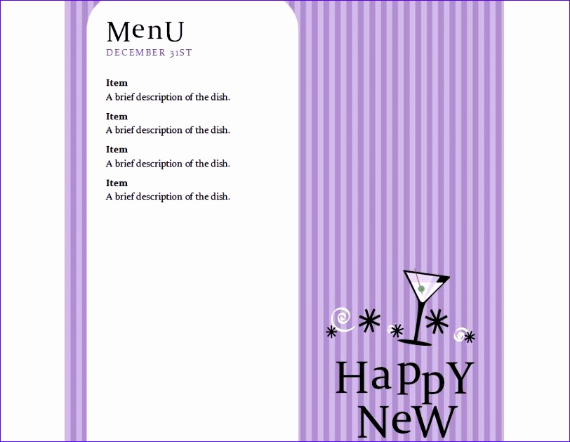 new years menu 812629
