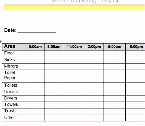restroom cleaning checklist 509442