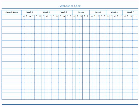 46 best attendance sheet template examples for classroom and meeting 591452
