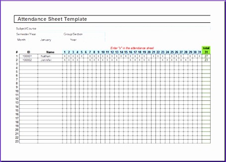 36 general attendance sheet templates in excel 455326