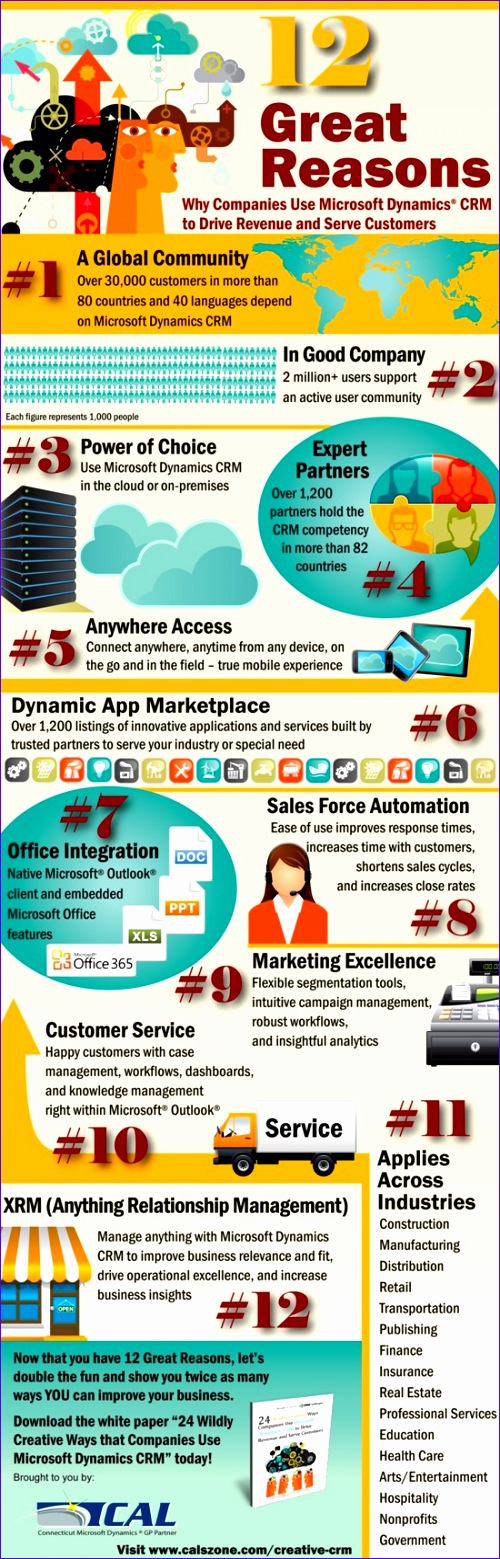 infographic 12 great reasons panies use microsoft dynamics crm