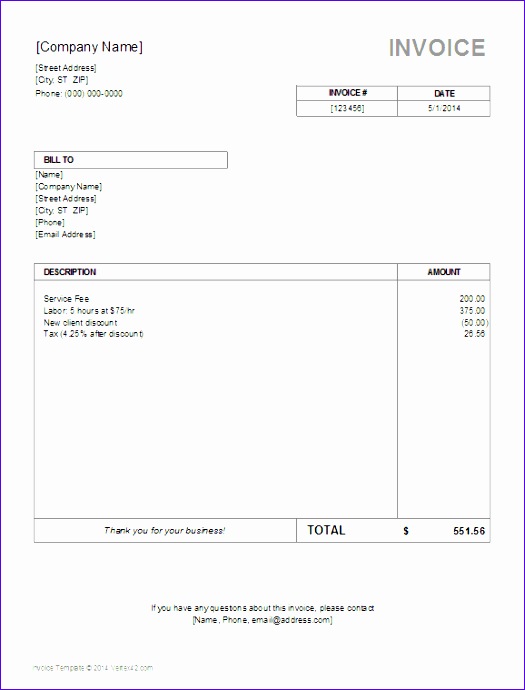 simple invoice template 525690