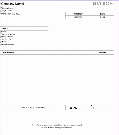 template simple invoice 500567