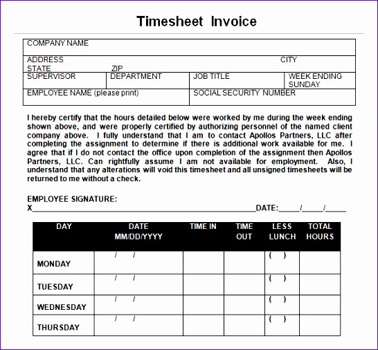 time sheet template 546506