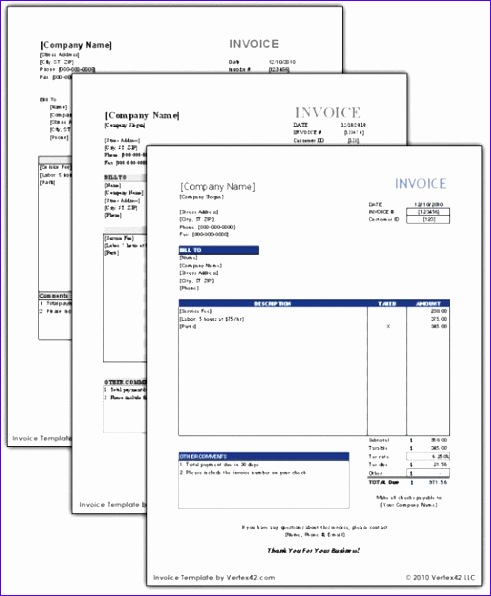 free invoice template 491596